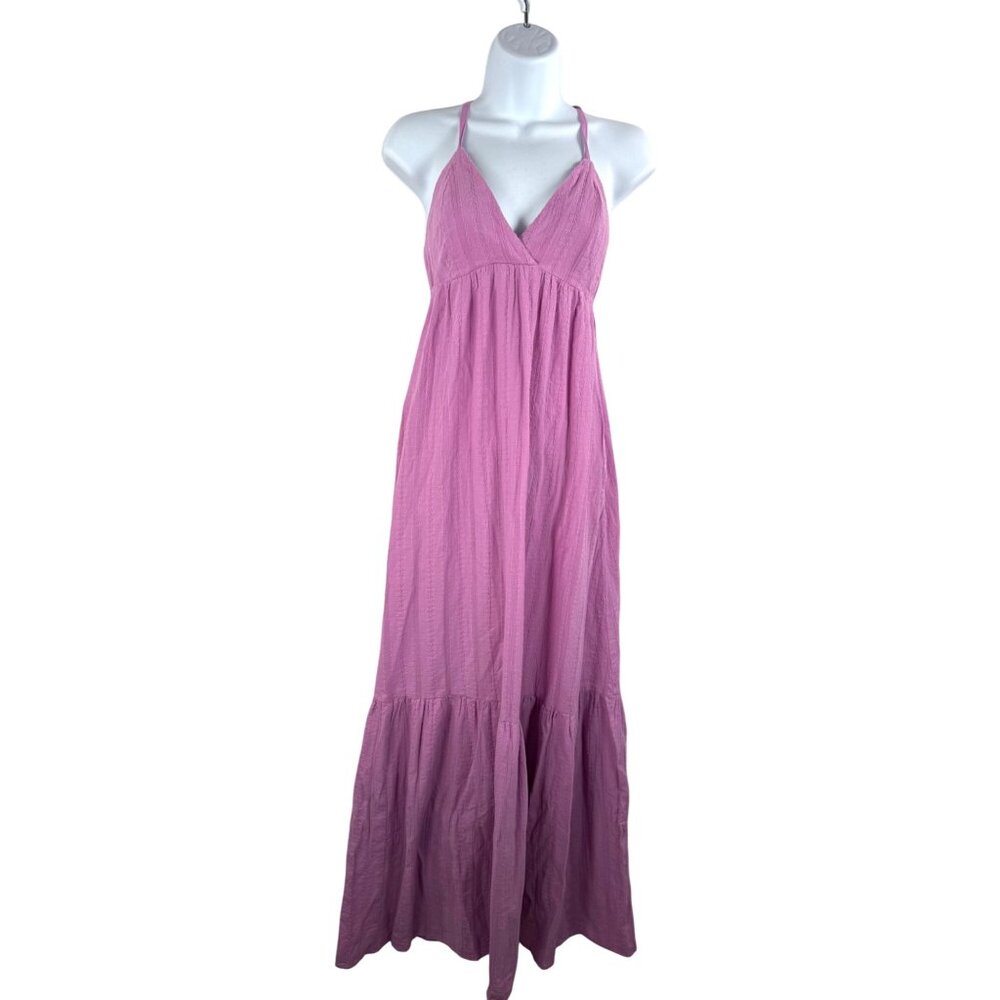 Marine Layer Kaia maxi dress beachy boho lavender‎ tiered sz XS